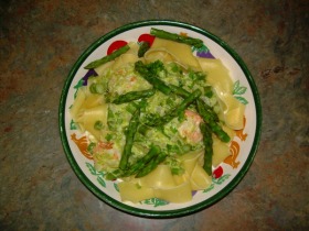Papardelle with Shrimp and Asparagus